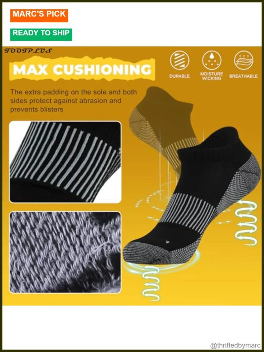 Copper Compression Socks - Cushioned Sole Arch Support Athletic Ankle/Crew for